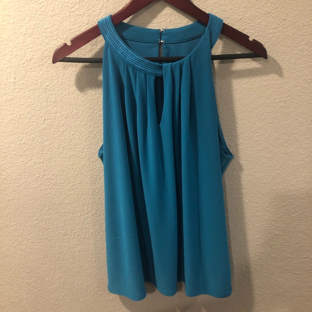 Blue sleeveless top
